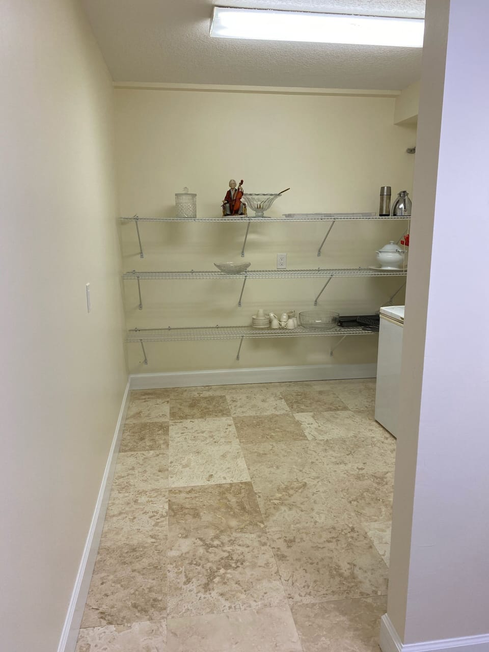 Large storage area off laundry room