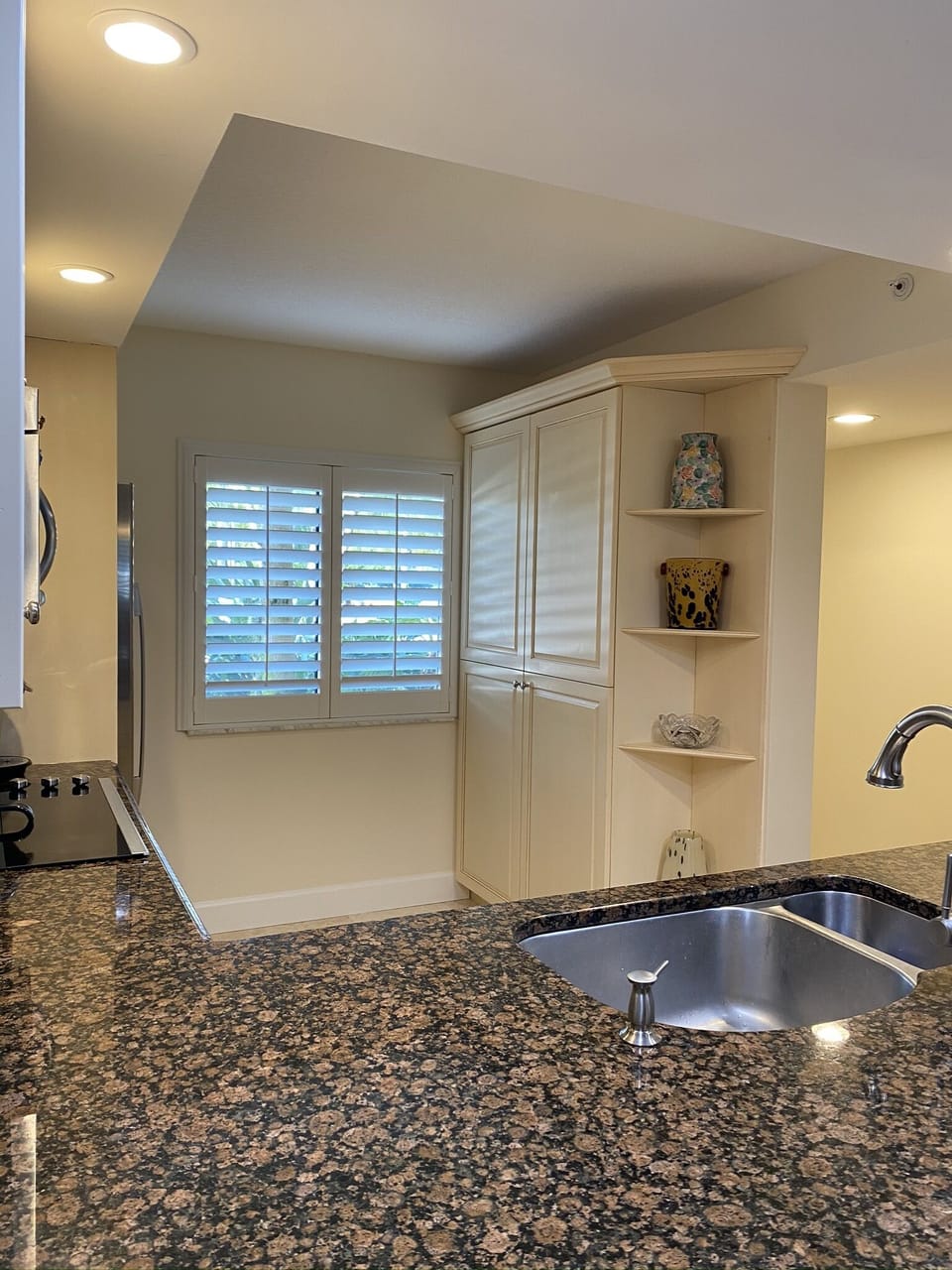 Granite kitchen with stainless steel appliances