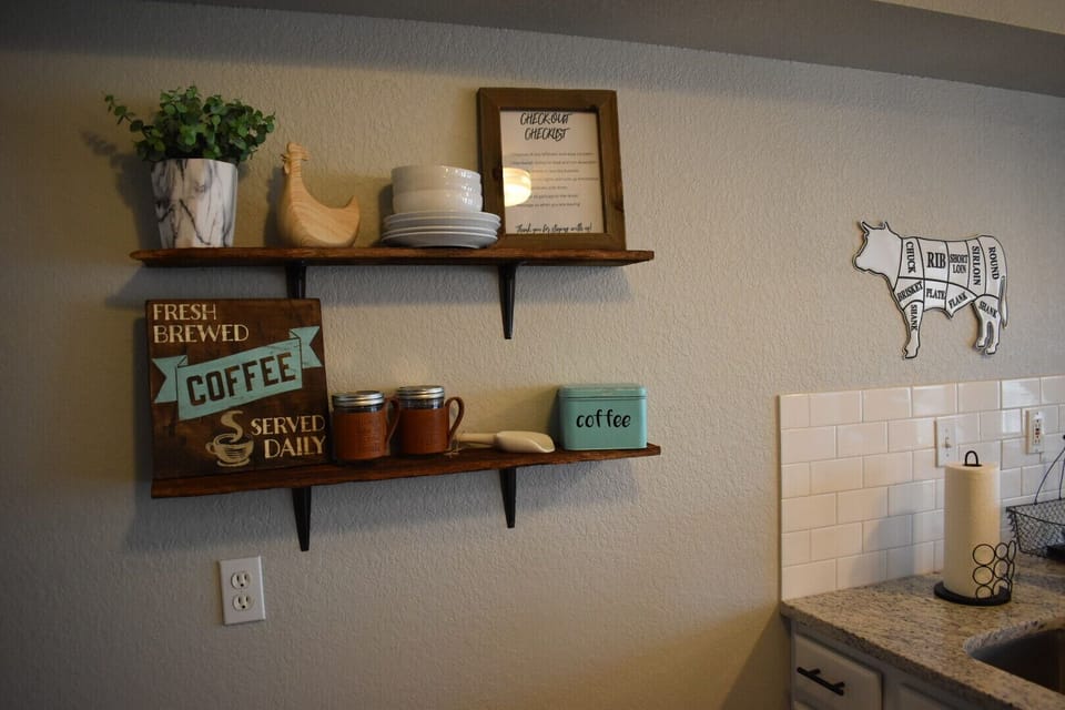 Enjoy a cup of coffee before heading to the lake