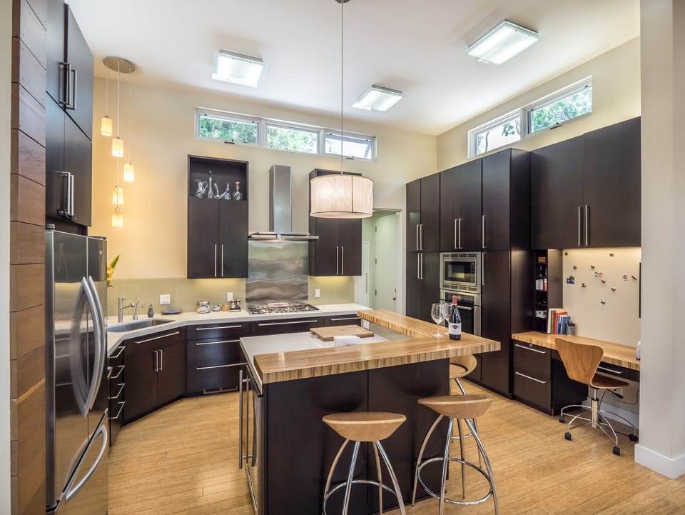 Large kitchen with modern appliances and stocked with everything you need