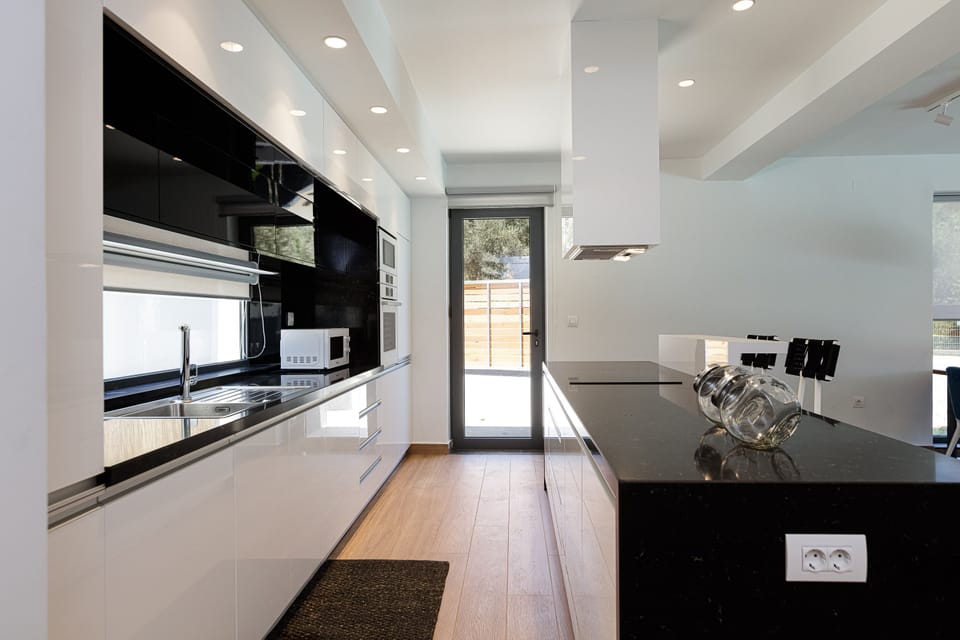 The kitchen provides all essentials for a self-catered holiday.