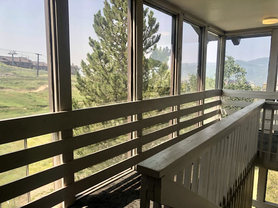 Stairwell to Hot Tub and Ski Area