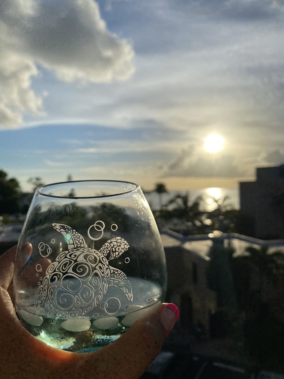 Balcony and sunset view