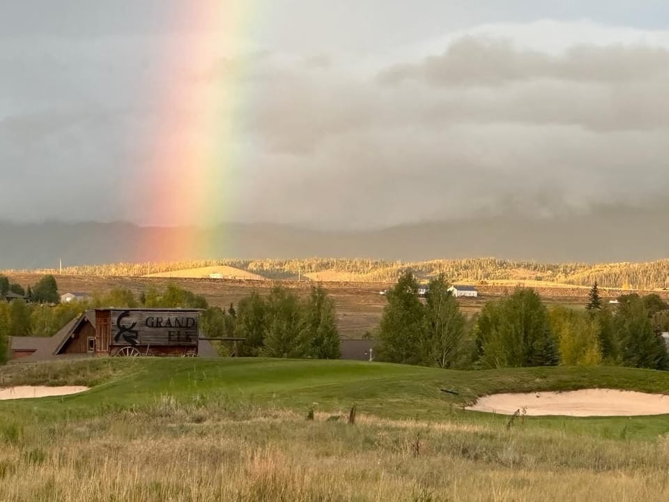 
Rainbow over Grand Elk Hole #14