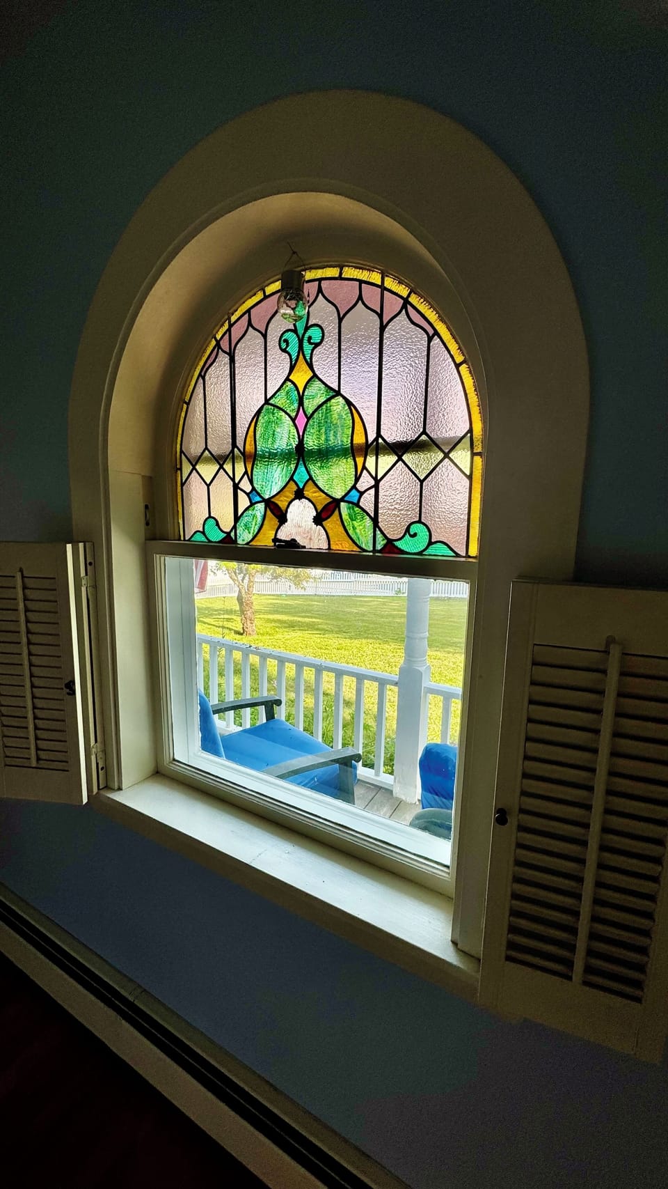 Stained glass throughout