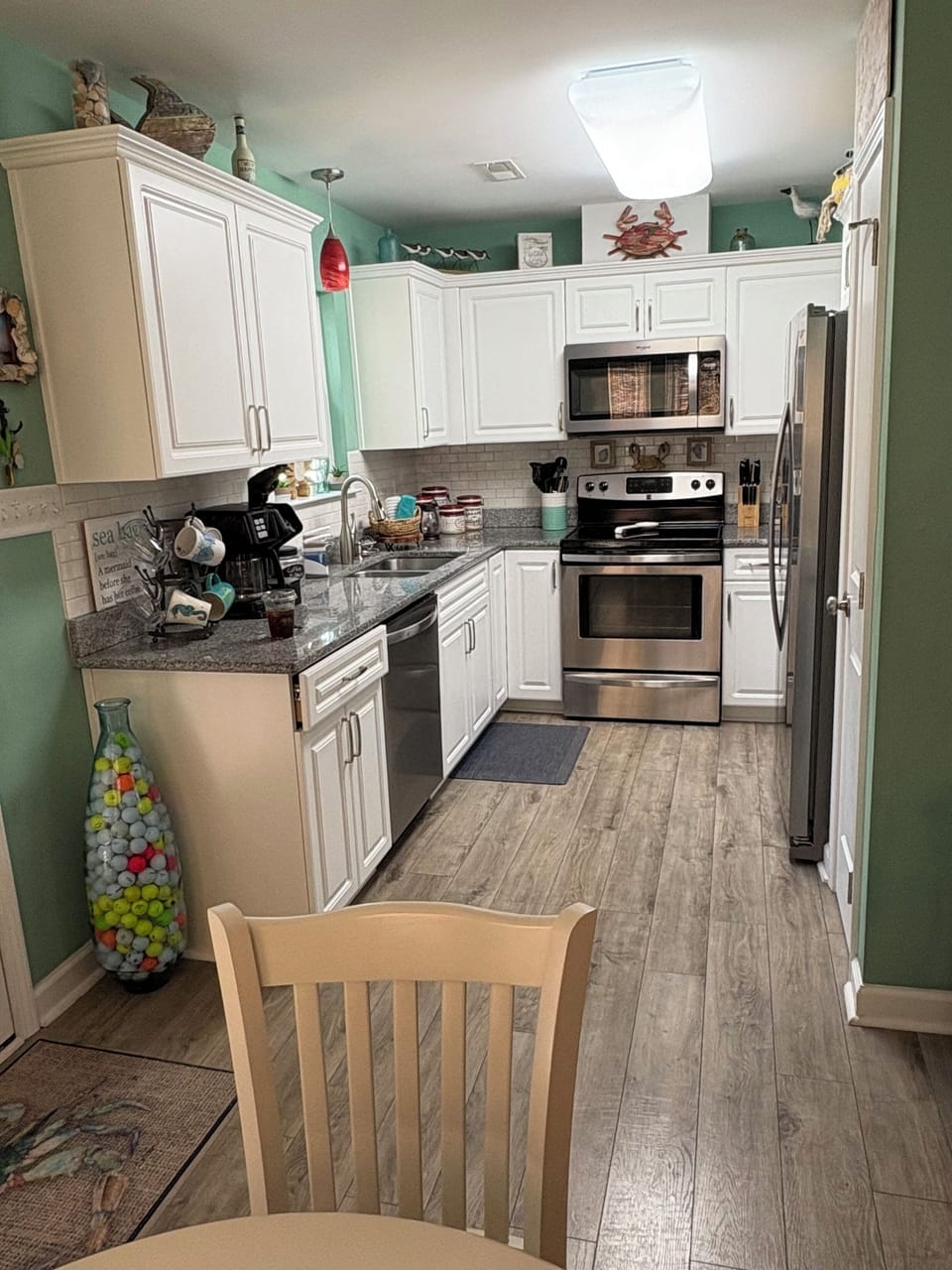 Fully stocked kitchen