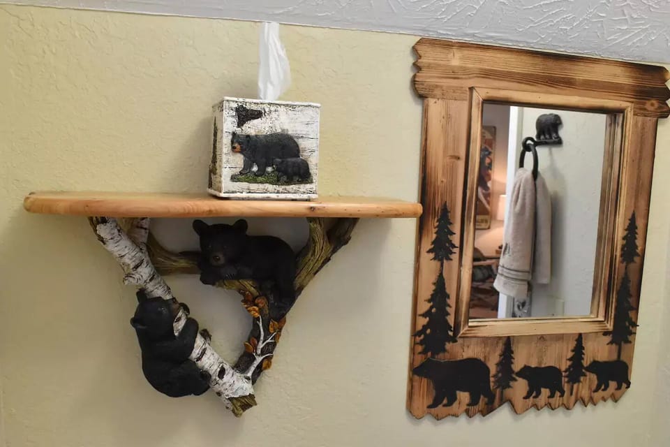 Bears have found a home even in the 1/2 bath on the first floor!