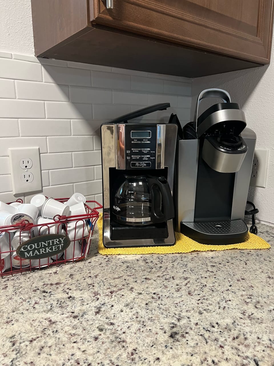 Enjoy a complimentary cup of coffee with a Keurig and drip coffee makers 