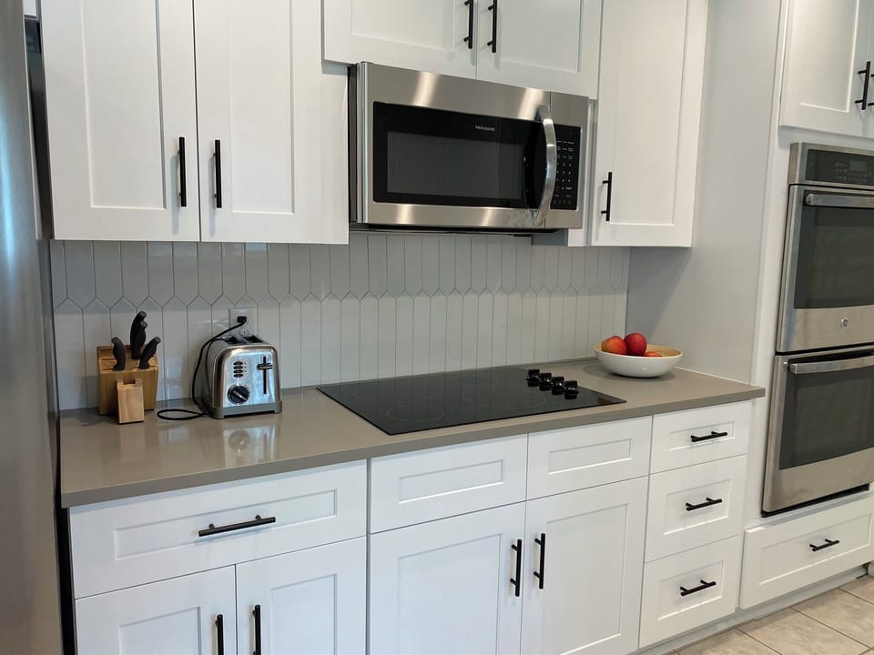 New microwave, cooktop and oven