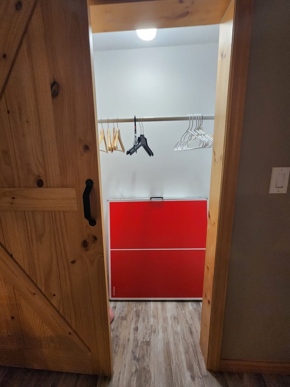 Ping pong table when not in use