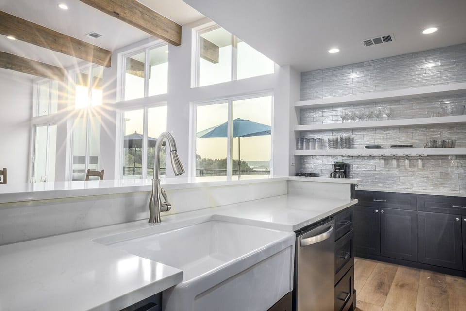 Enjoy the view from the kitchen