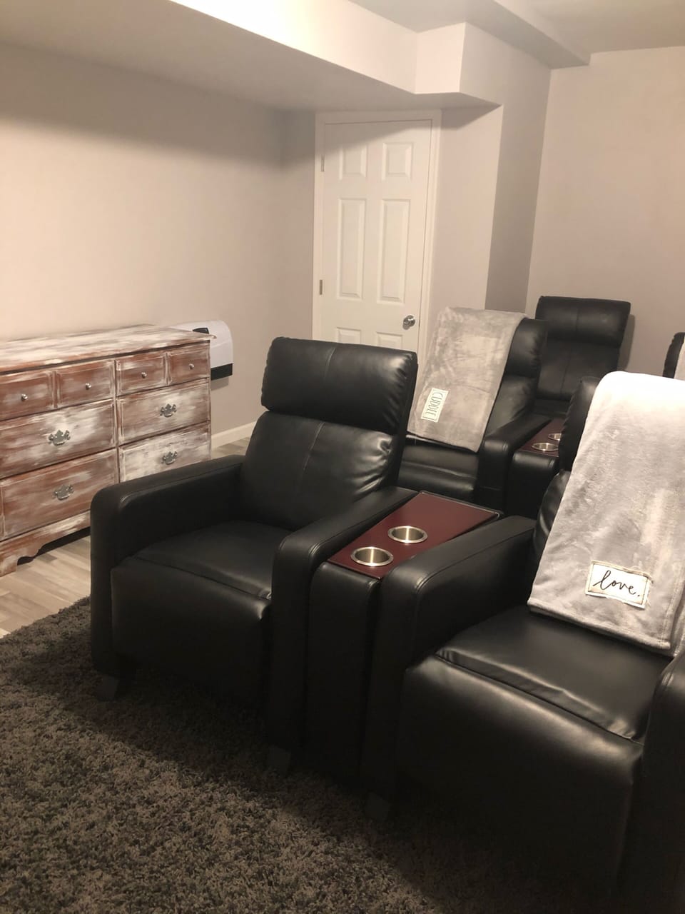 Basement movie theater 