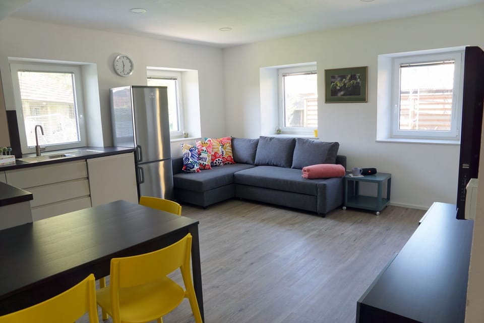Living room is bright and spacious.