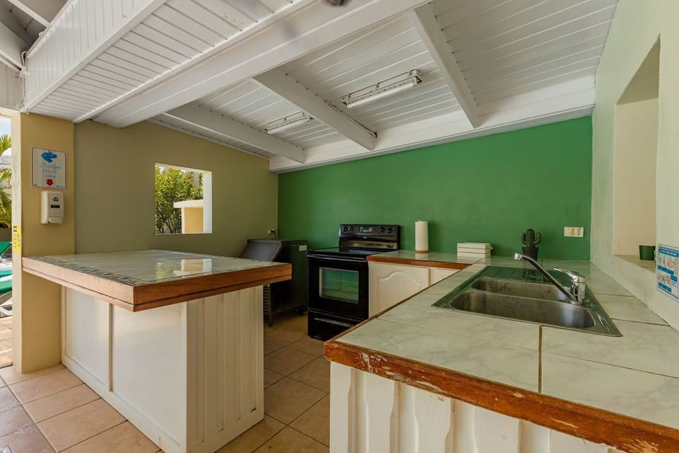 Additional open kitchen area outside.