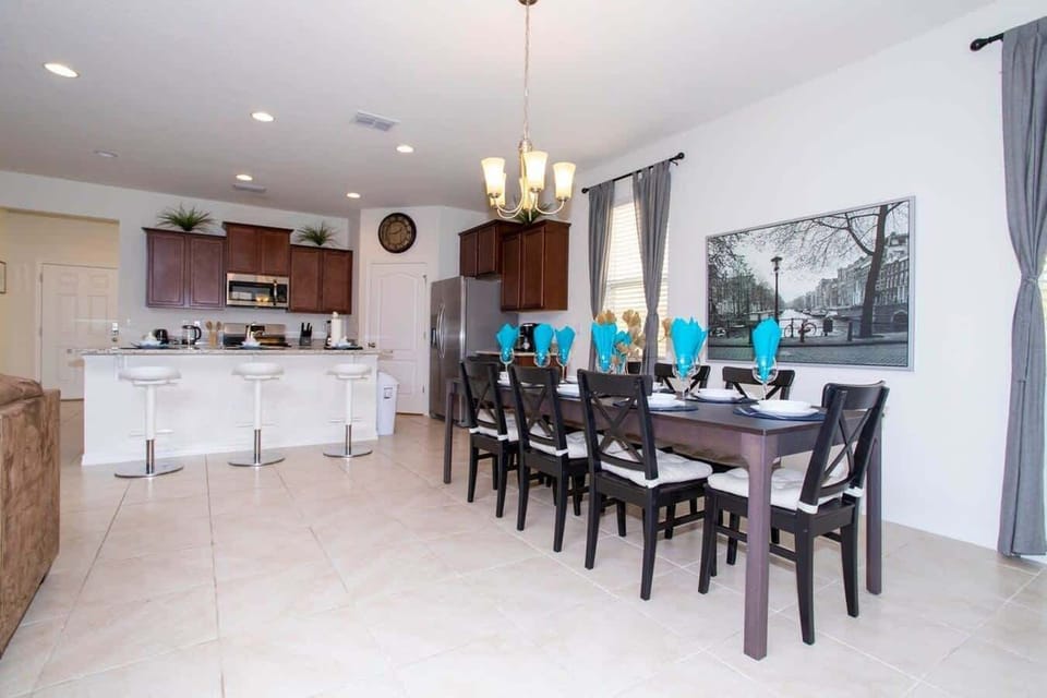 Beautiful Dining Table plus Countertop Seating