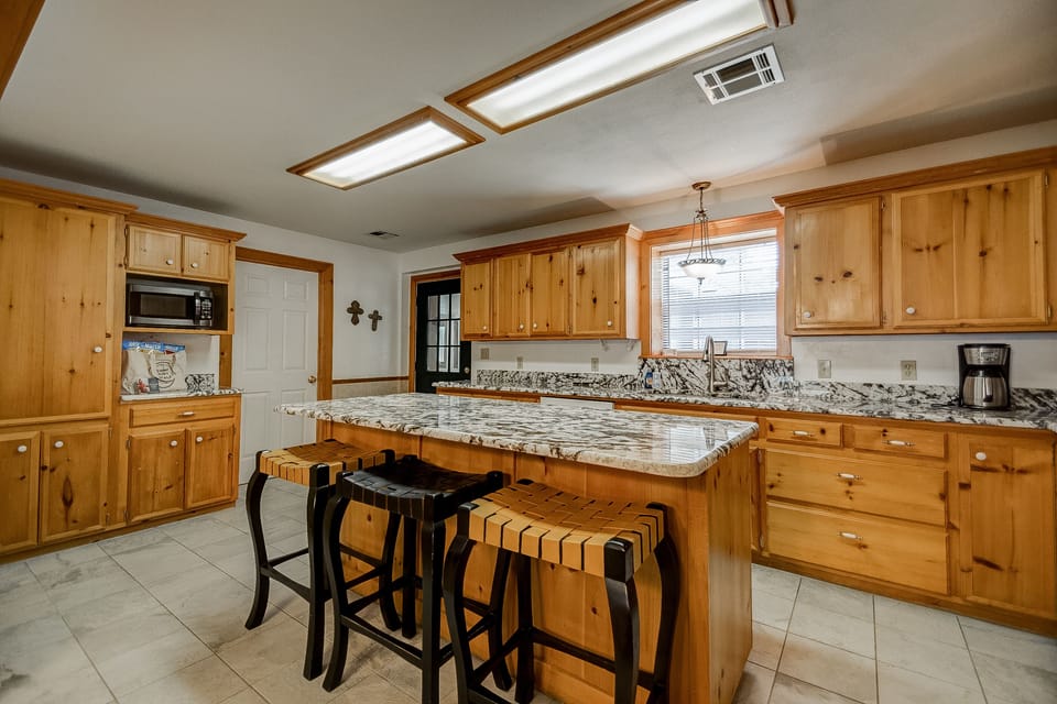 Kitchen is just right for a large group