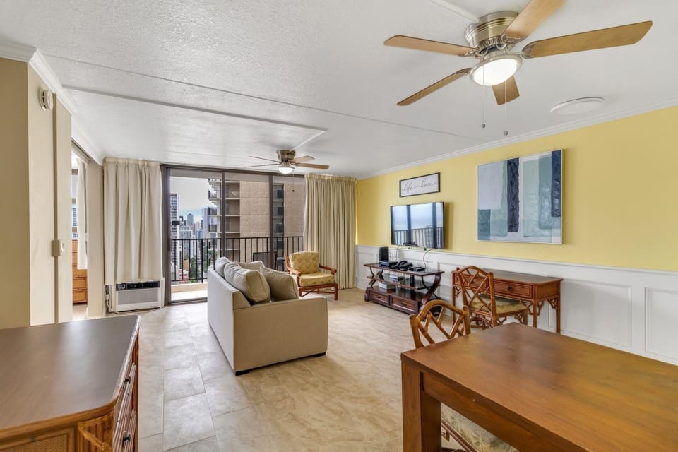 Ceiling Fan, Flooring, Hardwood, Floor, Couch