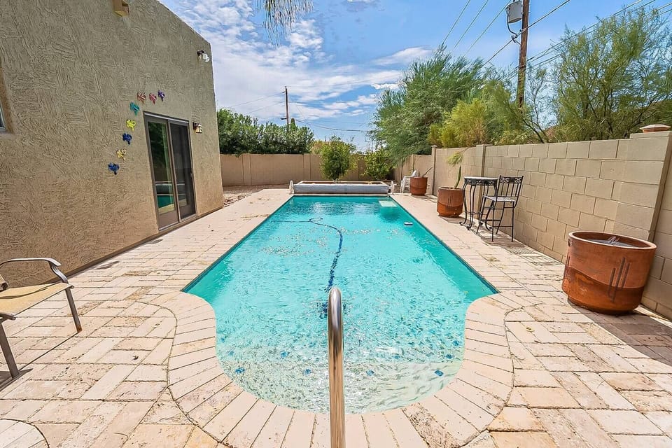 Sparkling *heated* pool with access straight from the primary suite.