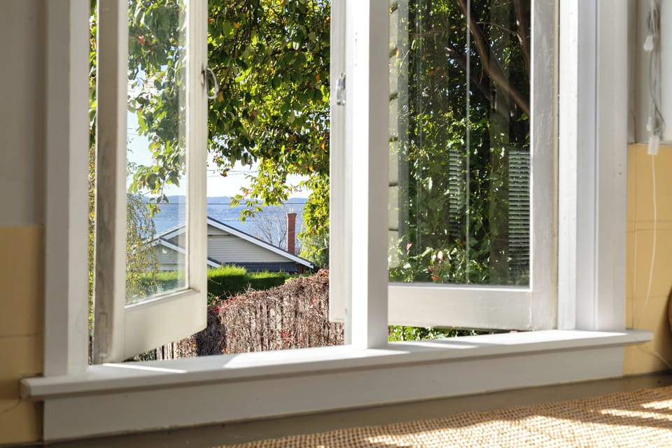 Open the kitchen windows to let in the fresh air while enjoying glimpses of the River Derwent through the surrounding trees, adding a peaceful backdrop to your morning coffee or evening meal preparation.