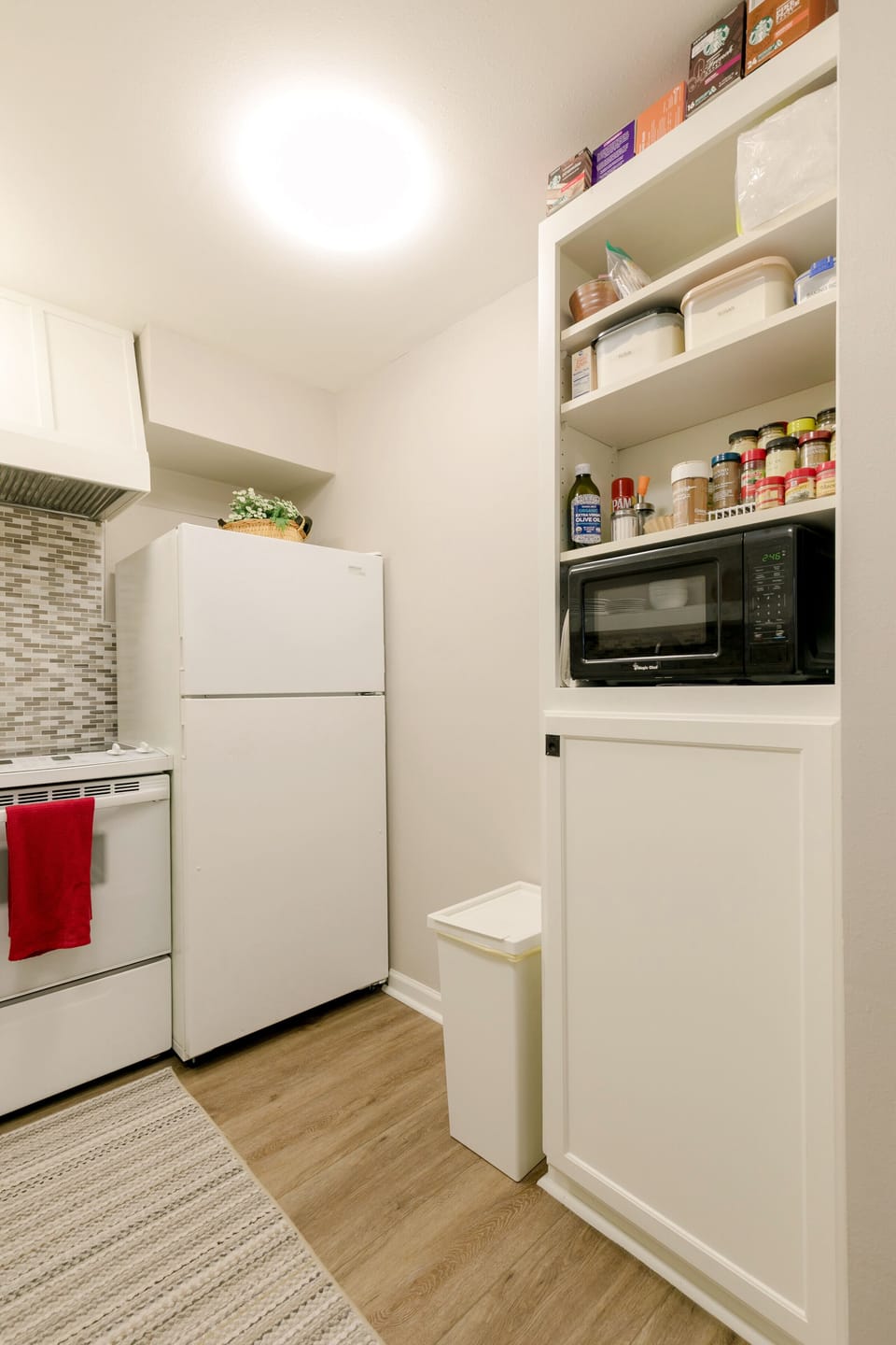 Spices, sugar, four, oil, etc. to get you started.