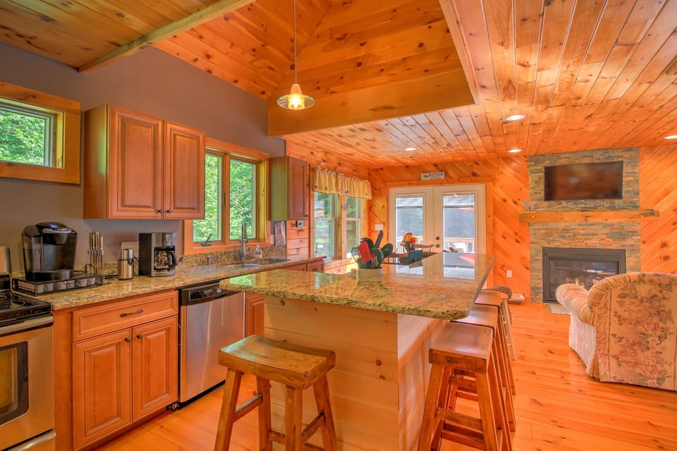 Kitchen is fully stocked with everything your group will need.
