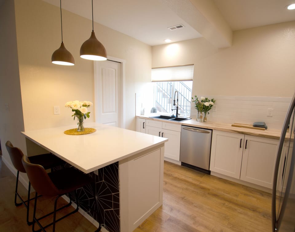 Kitchen for friends & family to gather.