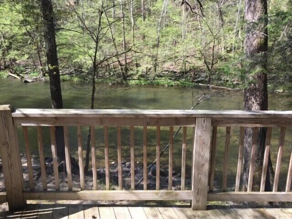 Deck at great room overlooking river