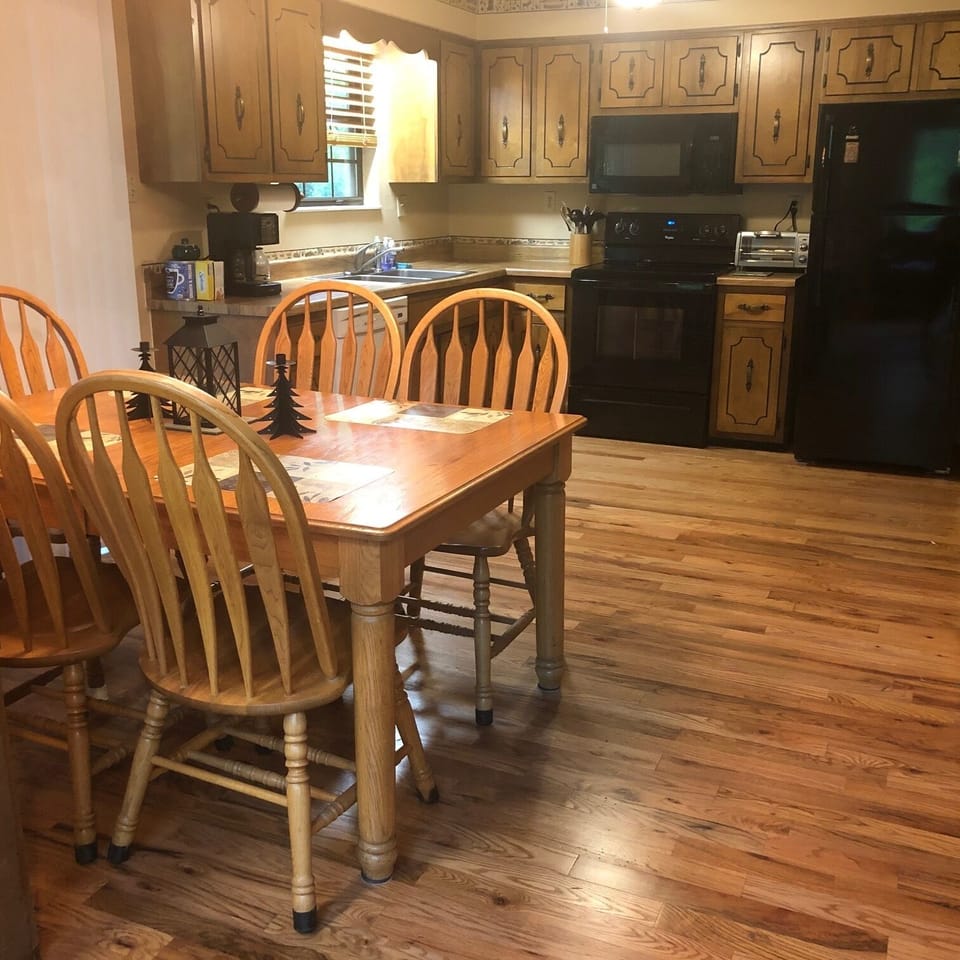 kitchen sink with river view! All necessary applicances here with large pantry!