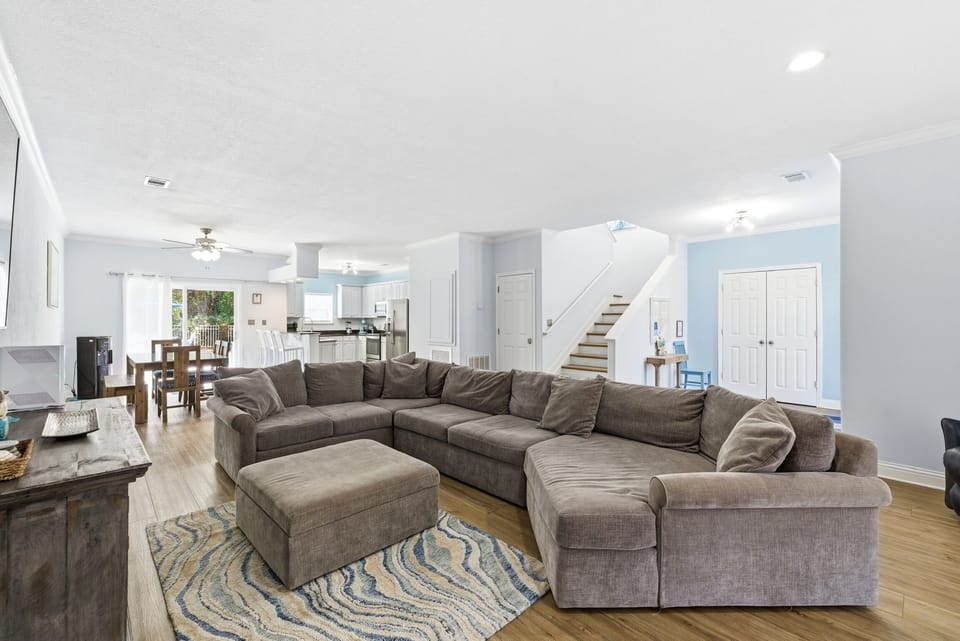 Living Room with Overstuffed Sleeper Sofa