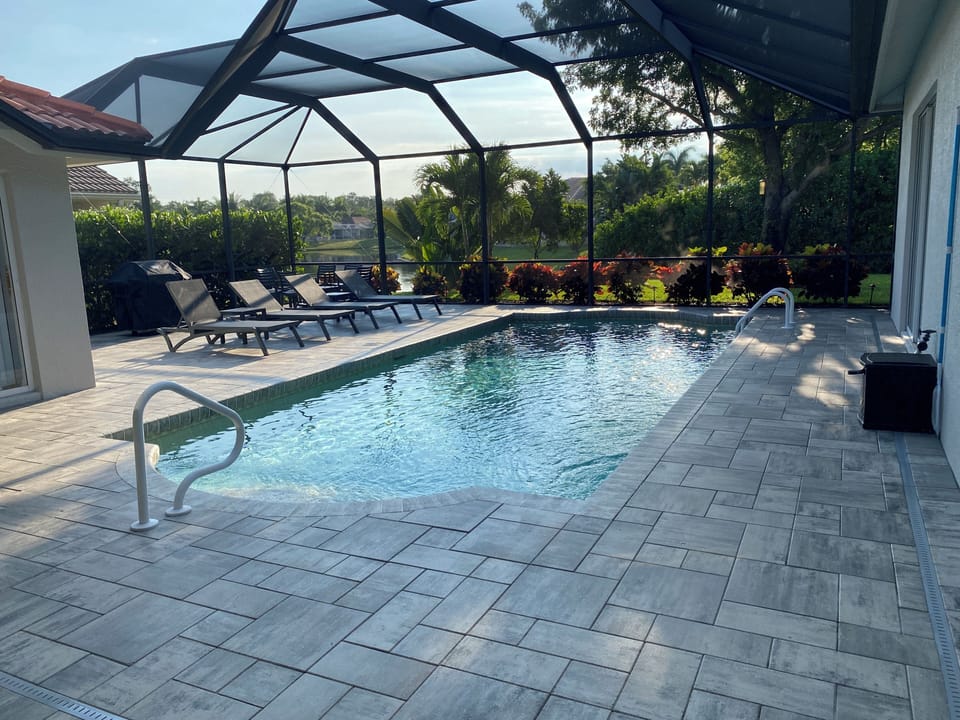 Fresh paver installation in Lanai