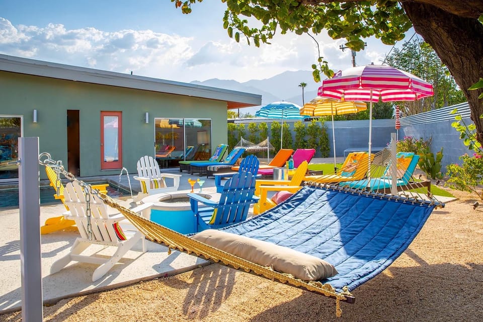 Large private backyard