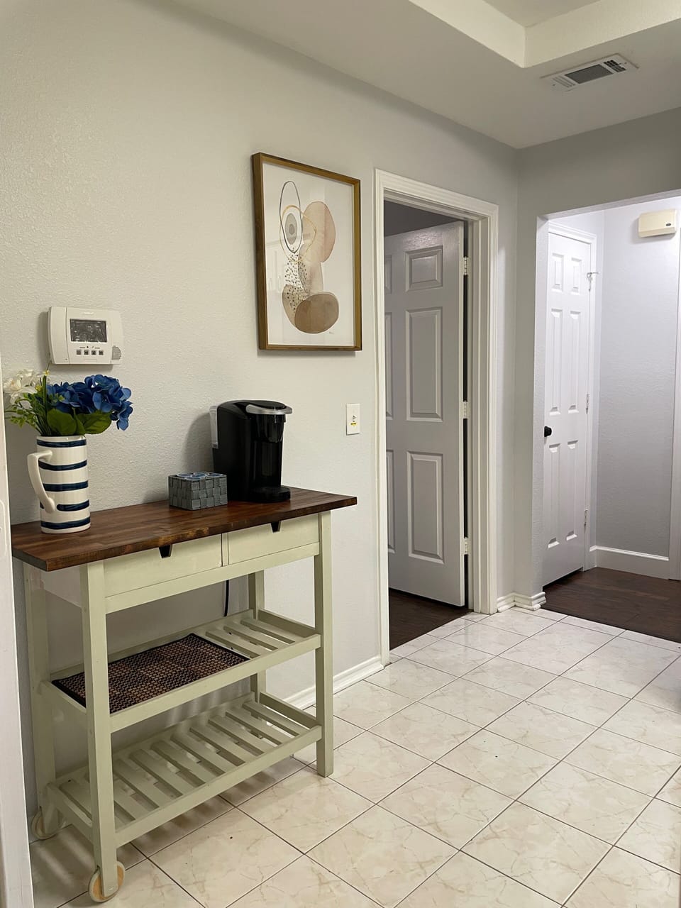 Coffee station in the kitchen