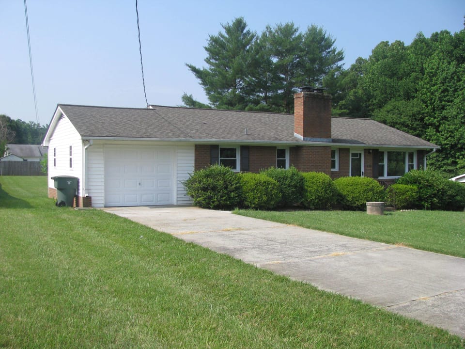 Front of the house.  Garage not available.
