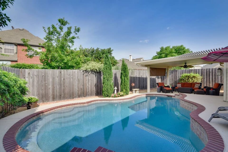 Pool and backyard view