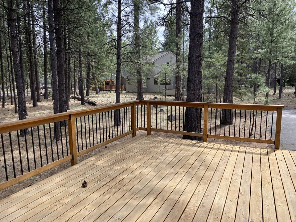 Deck off of dinning room.