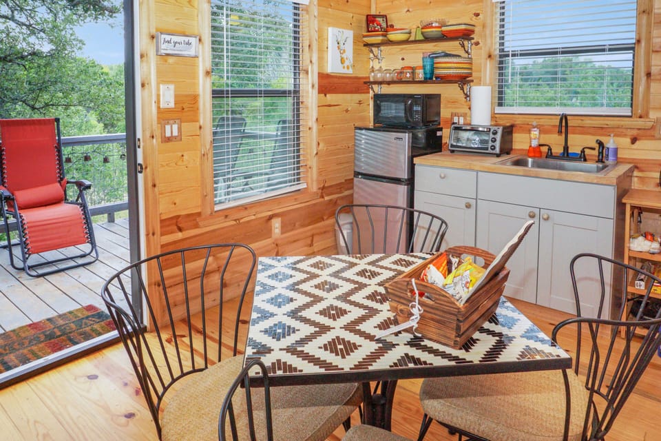 Dining and kitchen area.