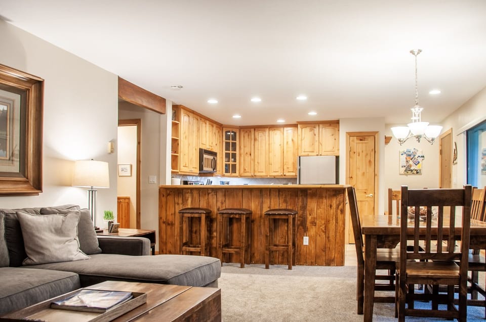 Family room facing kitchen