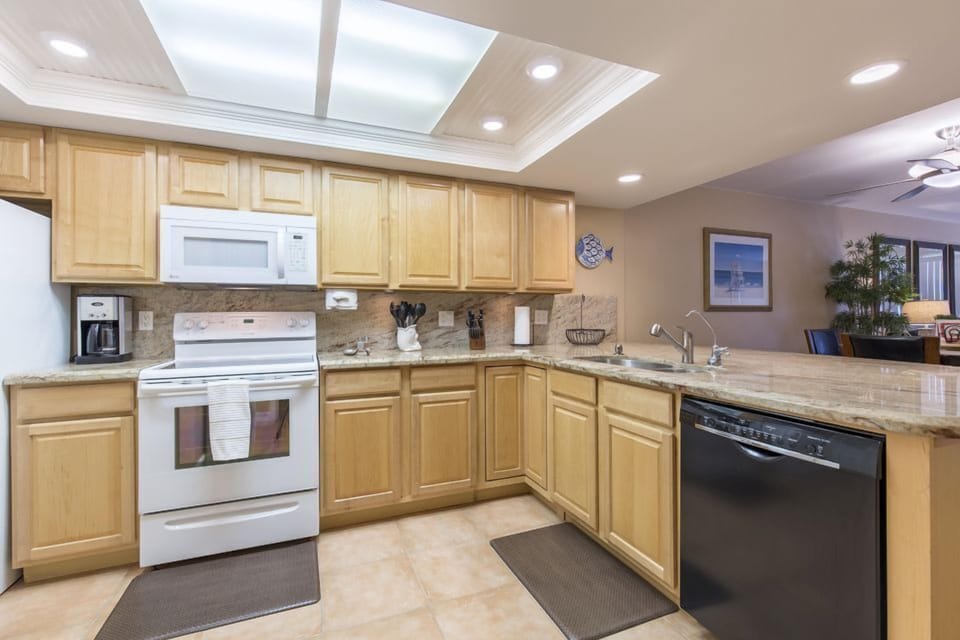 Our kitchen is fully equipped for your convenience. We'd love for you to feel right at home here.