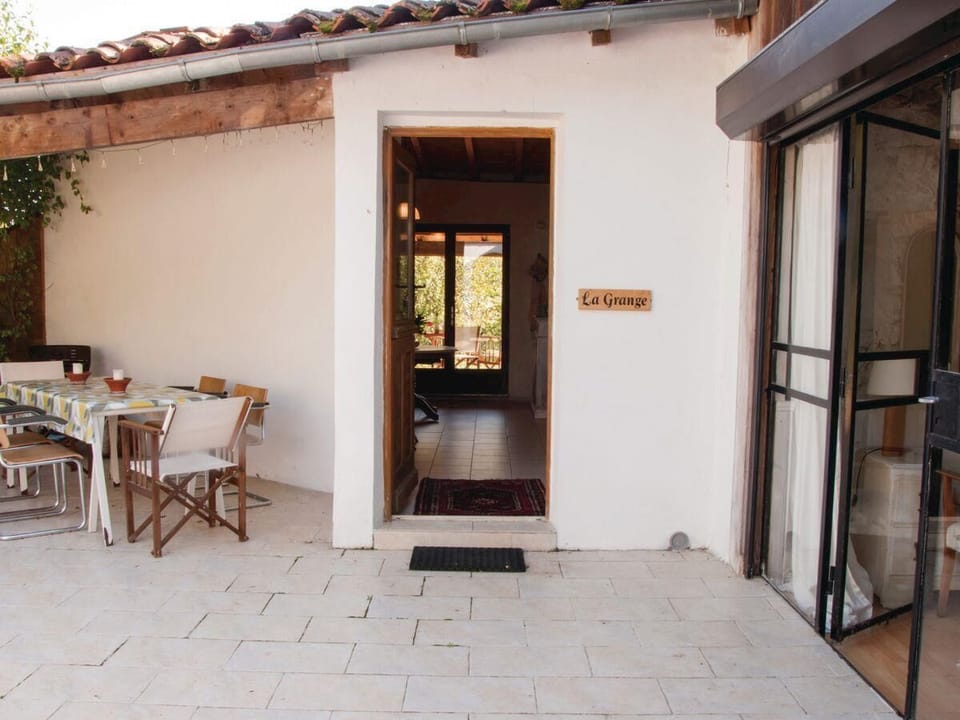 Private covered eating area.