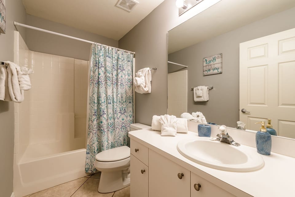 guest bathroom with tub