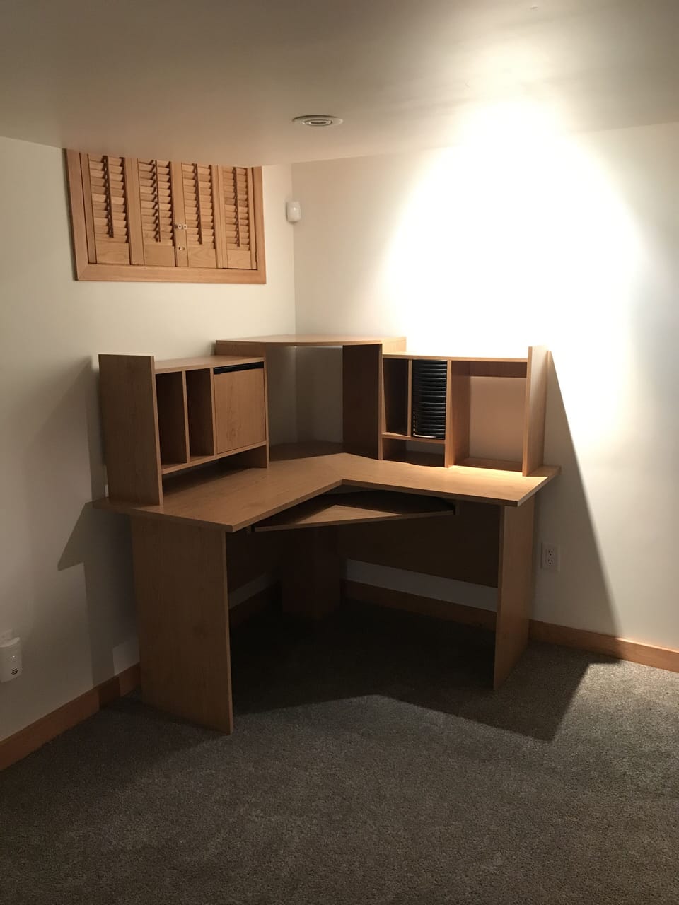 Work station located in the basement close to wifi source.