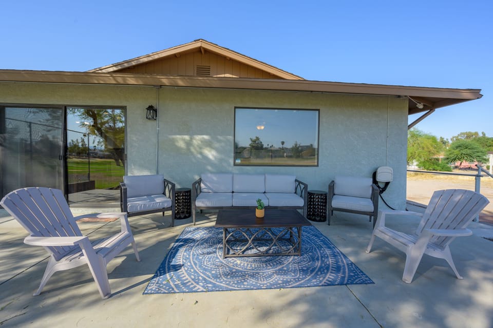 Relax outside on patio furniture