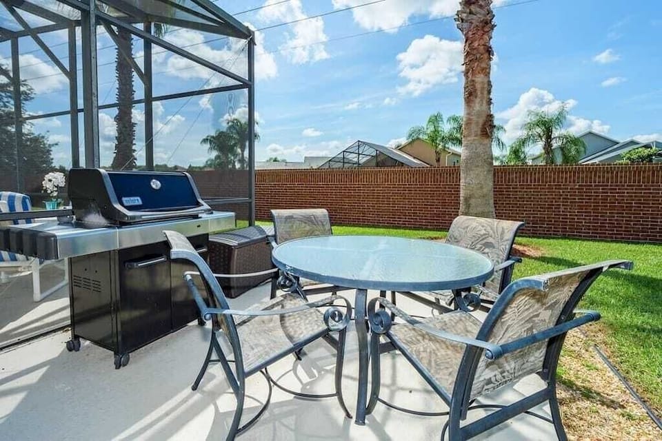 BBQ Area with Weber Gas Grill