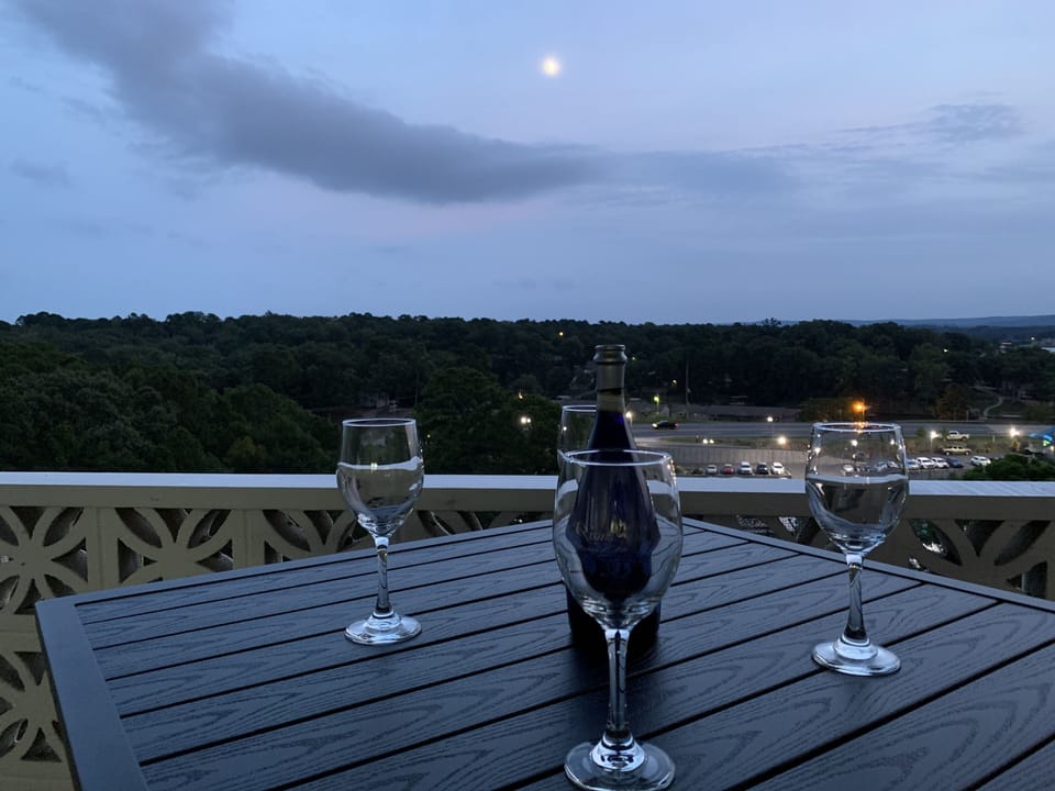 Or how about a glass of wine as you watch the moon come up?