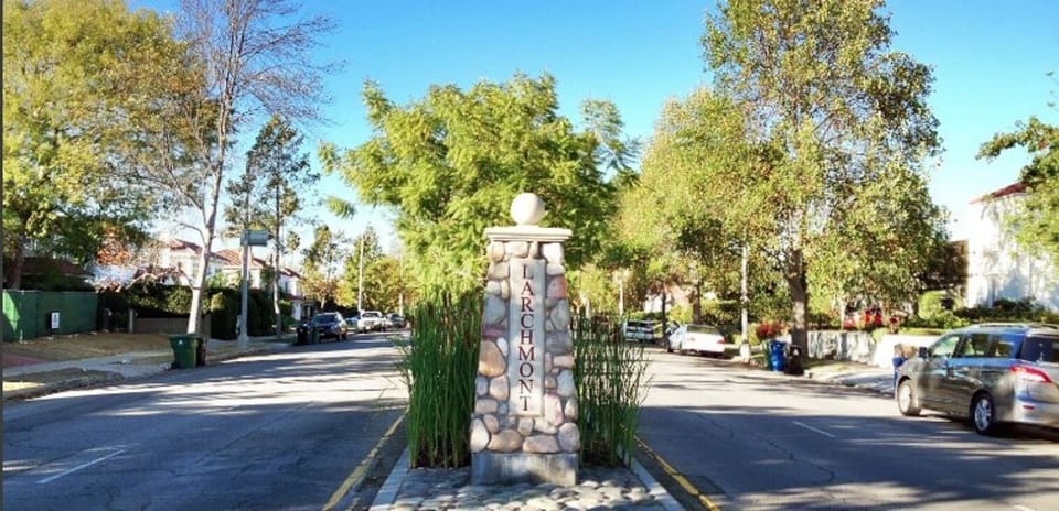 Start your walk at Melrose and Larchmont Blvd and walk south towards Beverly :)