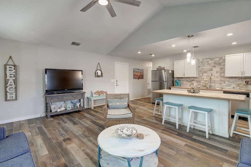 Open Living, Kitchen, and Dining. 