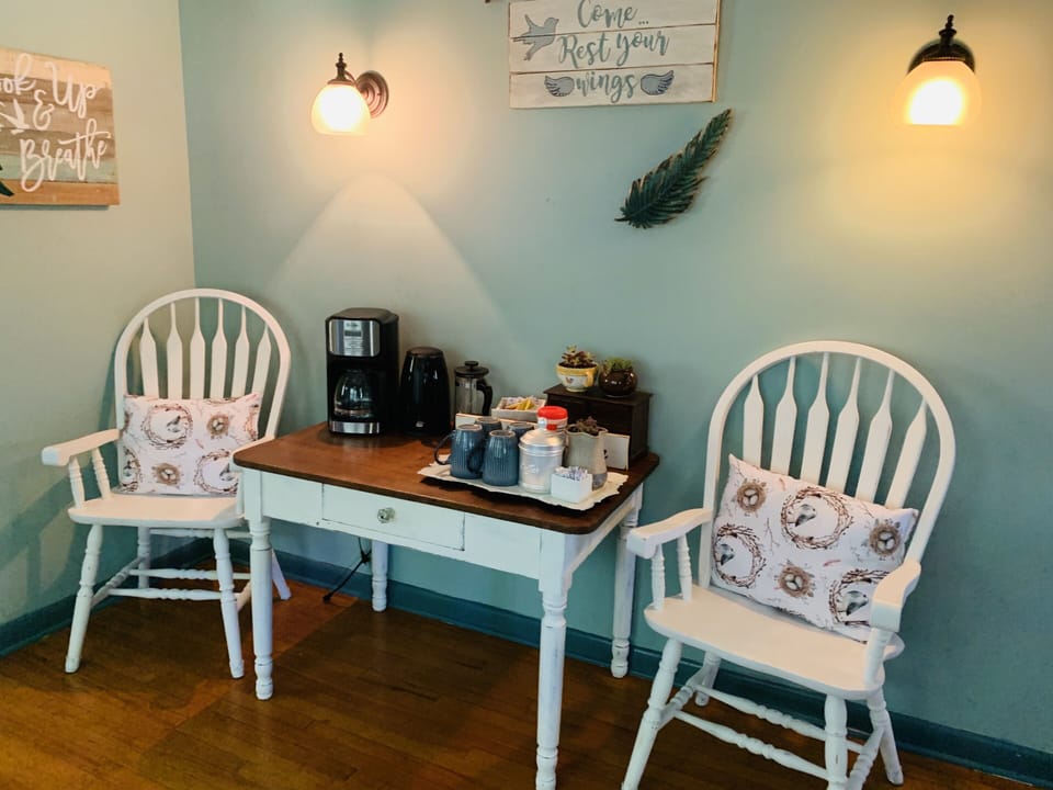 coffee station, coffee and tea provided for your stay 
