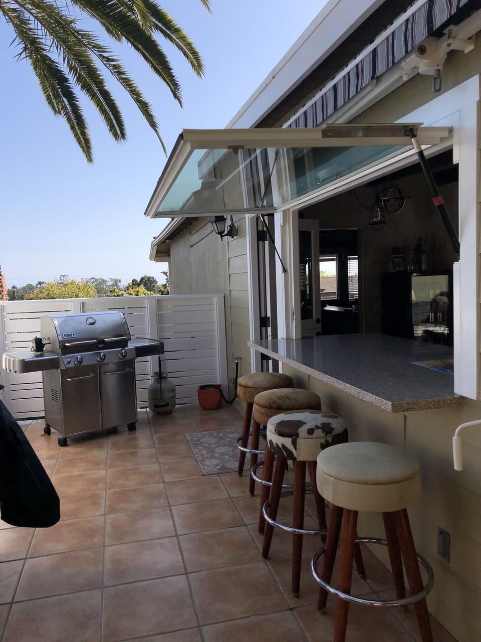 Back patio / side area grilling station.
