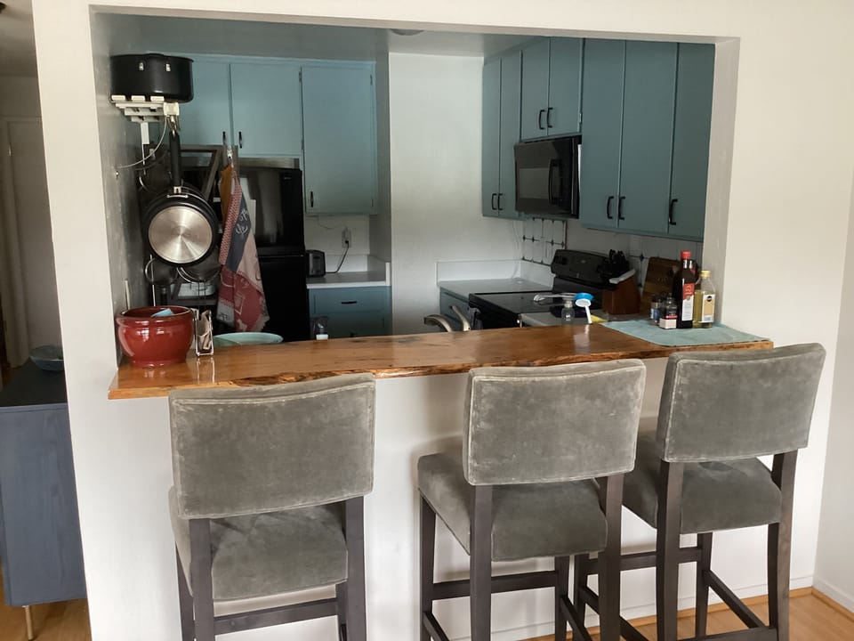 Kitchen with pass through counter