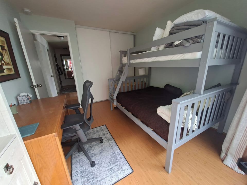 Second bedroom has twin over full bunks
